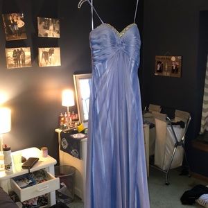 Beautiful periwinkle prom dress with beading
